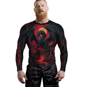 Chemise de protection anti-UV respirante en polyester écologique UPF50+, anti-transpiration, manches longues, pour MMA - Product Image 6