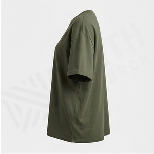 Camiseta de Algodón Oversize para Mujer, Estilo Urbano, con Logotipo Personalizado, para Verano, Color Personalizado, Transpirable, Estilo Casual - Product Image 3