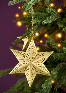 ดาวประดับต้นคริสต์มาสโลหะทองเหลืองขายส่ง รูปดาวสำหรับตกแต่งบ้าน - Product Image 4