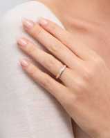Anillo Apilable de Diamantes Cultivados en Laboratorio con Corte Baguette de 3.5mm, Oro Sólido de 14k/18k, 0.39ct, Claridad VS, Anillo de Boda Delicado y Minimalista