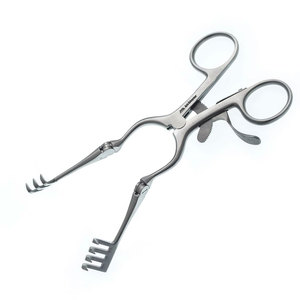 Retractor autoajustable Weitlaner-Beckman de 6 1/2 pulgadas, afilado, manual, de acero, con 3x4 puntas y punta roma - Product Image 4