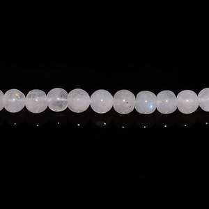 ลูกปัดมูนสโตนสีรุ้งทรงกลมขายส่ง 10 เส้น ลูกปัดมูนสโตนธรรมชาติสำหรับทำเครื่องประดับ - Product Image 3