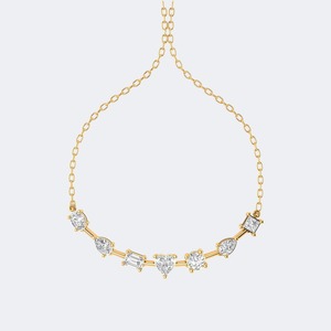 Collier en argent sterling 925 avec diamants de laboratoire multi-formes pour femme, luxe, 1,95 carat total, couleur EF, pureté VS VVS, pendentif, bijoux certifiés - Product Image 3