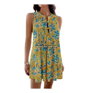 Haut bohème décontracté en pur coton, imprimé floral terreux, tunique indienne à imprimé Bagru, vêtements d'été pour le jour, vêtements d'Inde et du Pakistan - Product Image 2