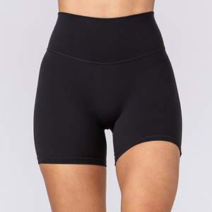 Shorts de yoga sans couture taille haute pour femme, idéal pour l'entraînement, la gym, le fitness et les activités sportives - Product Image 1
