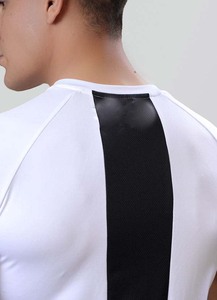 Vente en gros de t-shirts de sport ajustés pour hommes 100% coton, tendance, col rond, vêtements de musculation, vêtements d'entraînement, vêtements de sport - Product Image 5