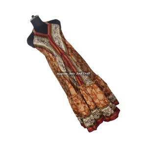 Nouvelle Robe Bohème Slim de Créateur, Robe de Soirée Élégante Sans Manches pour Femme, Style Sari Vintage - Product Image 5