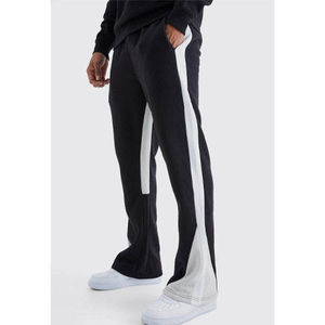 Pantalon de survêtement ample à jambe large pour homme en coton French Terry, double taille, coupe évasée, style baggy - Product Image 2
