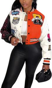 NEW Custom Embroidery Varsity College Jacket Baseball Bomber Jacket Vintage Sweatshirt Casual Unisex Streetwear Coats Varsity - Product Image 6