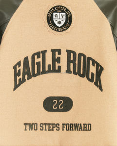 เสื้อแจ็คเก็ตวาร์ซิตี้สไตล์วินเทจสำหรับผู้ชาย สีดำ ปักโลโก้เชนิลล์แบบกำหนดเอง คอตั้ง แขนยาว - Product Image 3