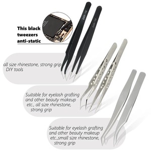 Pince à cils pour extensions de cils, pour une préhension, isolation et placement précis des cils, design ergonomique léger - Product Image 5