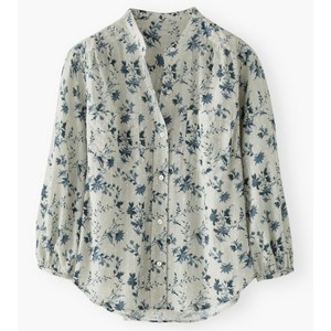 Camisa de Mujer con Nuevo Diseño, Estampado Floral Elegante, Casual, de Alta Calidad, Popular, Manga Larga, Cuello Camisero, Personalizable - Product Image 6