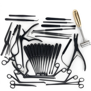 Ensemble de 35 instruments de chirurgie orthopédique de la colonne vertébrale avec revêtement noir, outils chirurgicaux pour interventions sur le rachis - Product Image 1