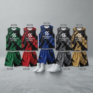 Ensemble de basket-ball personnalisé avec logo, sublimation, pour hommes et femmes, couleurs vives, vêtements de sport de haute qualité, uniformes - Product Image 5