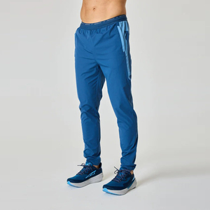 Conjunto Deportivo para Hombre en Azul con Bloques de Color, Chaqueta con Capucha y Cierre Completo, Pantalones Ligeros de Poliéster, Corte Regular, para Primavera - Product Image 3