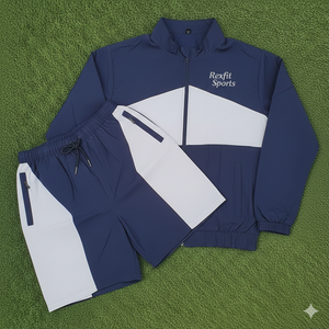 Rexfit Sports Custom Printed Mens Windbreaker Suit Full Zip <b>Jacket</b> and Shorts Summer Set Tracksuit Set Wholesale - Product Image 2