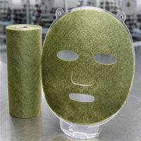 Y592 Tissu non tissé biodégradable en fibre d'algues vertes, antibactérien naturel, pour soins de la peau sensible, en spunlace sec, pour masques et papiers
