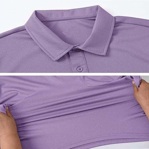 เสื้อกอล์ฟผู้ชายผ้าถักเนื้อแน่น 100% ผ้าฝ้าย แขนสั้น น้ำหนักเบา ระบายอากาศได้ดี แห้งเร็ว มีกระเป๋า - Product Image 4
