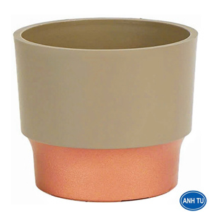 <b>Small</b> Ceramic Look Plastic <b>Plant</b> <b>Pot</b> with Drainage for <b>Indoor</b> Outdoor <b>Plants</b> - Product Image 5