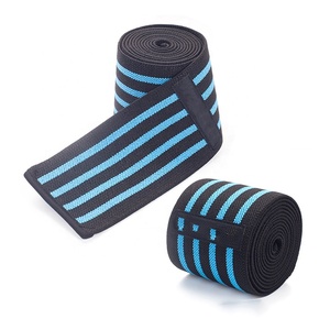 2022 Hot Sale OEM Heavy Duty Neoprene Cotton Fitness Weightlifting <b>Knee</b> Wraps Powerlifting Unisex Customized Color & Logo - Product Image 4