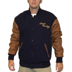 Blouson Bomber en Laine pour Homme MS avec Manches en Cuir et Boutons Cachés – Nouvelle Collection Hiver - Product Image 1