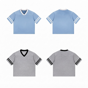 Camiseta de Fútbol Americano Corta, Transpirable y de Secado Rápido, Cuello en V, Sublimada, Unisex, 100% Poliéster, Tejido de Malla - Product Image 1