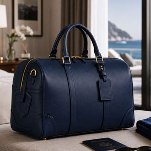 Sac à dos de voyage multifonctionnel décontracté avec logo personnalisé, grand sac de voyage en cuir véritable pour homme, sac de week-end en polyester WORKINGDAYS - Product Image 6