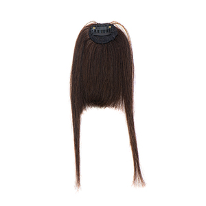 Extensiones de Cabello Humano 100% con Flequillo Marrón - Product Image 3