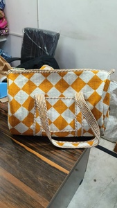 Manufacturer and Wholesaler <b>Large</b> Cotton Weekender Travel <b>Bag</b> Handmade Quilted Fabric Duffle <b>Bag</b> Block Printed Overnight <b>Bags</b> - Product Image 4