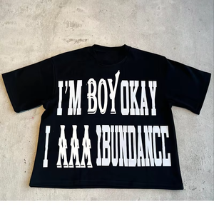 Custom Design Cotton Heavyweight T-Shirts for Men Round Neck Oversize Boxy <b>Tshirt</b> Manufacturer Cropped Graphic T Shirts tees - Product Image 1