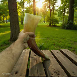 Cuerno Vikingo de Lujo Pulido a Mano, Taza de Cuerno Natural de 500 ml de Capacidad, a Prueba de Fugas, Estilo Nórdico Medieval - Product Image 6