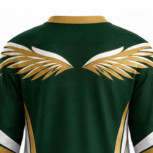 Ensemble d'uniformes de hockey sur glace pour hommes, vert, respirant, en polyester, tenue de sport personnalisée pour club - Product Image 6