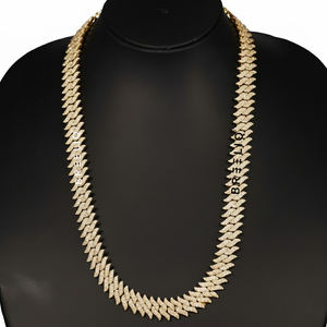 Magnífica Cadena Cubana Hip Hop con Diamantes Blancos de Corte Brillante Redondo, Cultivados en Laboratorio, Claridad VVS, en Oro Blanco de 14 Quilates - Product Image 6