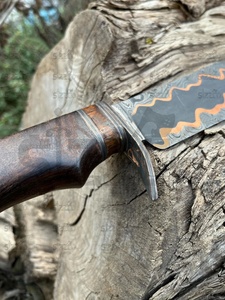 Couteau de chasse artisanal en cuivre damas San Mai, lame Bowie, couteau de survie en plein air avec étui, vente en gros OEM - Product Image 3