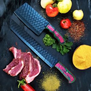 Ensemble de couteaux de cuisine multifonctionnels avec lames en acier inoxydable, poignées ergonomiques pour la cuisine quotidienne et la découpe des aliments - Product Image 4