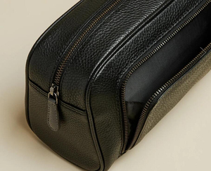 Vintage Leather <b>Toiletry</b> <b>Bag</b> for <b>Men</b> - Product Image 5