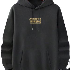 Sweat à capuche imprimé personnalisé pour hommes respirant confortable coton polaire/polyester pull/fermeture éclair style baggy brodé hiver - Product Image 1