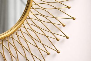 Handmade Gold Sunburst <b>Wall</b> <b>Mirror</b> Decorative <b>Round</b> Metal Frame <b>Mirror</b> for Home Decor gold finish <b>mirror</b> stylish <b>wall</b> decor - Product Image 2