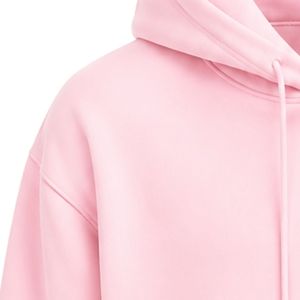 Sweat à capuche rose brodé avec patch Jack & Jill, en molleton à manches longues avec poche avant et cordon de serrage - Product Image 2