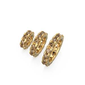 Breloque ronde en or 14 carats avec quartz fumé, breloque en forme de roue de quartz, support de breloque rond, connecteur de bande éternité en quartz fumé rond - Product Image 4