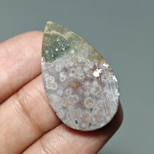 Cabujón de Jaspe Oceánico |   Piedra Preciosa de Jaspe Pera para la Elaboración de Joyas |   32x19x5 mm. |   23 Ct. |   E385 - Product Image 6