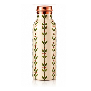 Retro Pattern <b>Metal</b> <b>Water</b> <b>Bottle</b> Copper Lid Portable Travel Drinkware - Product Image 6