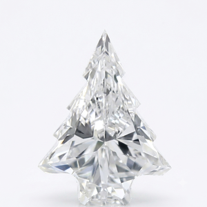 Diamant CVD cultivé en laboratoire, forme unique de sapin de Noël, 1,00 carat, clarté VVS2, couleur F, pour bijoux fantaisie sur mesure. - Product Image 1