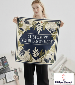 Prime Custom Printed Square Scarf Silk Feel Fashion Hijab <b>Head</b> <b>Wrap</b> Shawl Private Label OEM ODM Custom Textile Manufacturer - Product Image 3