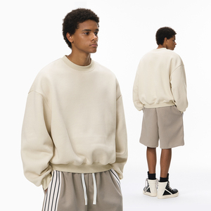Sudadera con capucha oversize estilo streetwear, sudadera bordada, fabricantes de sudaderas holgadas personalizadas, sudadera con capucha de cuello redondo para hombre - Product Image 1