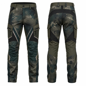Pantalon cargo camouflage pour homme, coupe droite, plusieurs poches, respirant, style vêtements de travail, automne, vêtements d'extérieur - Product Image 1
