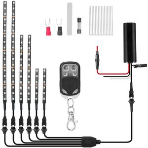 Set di 6 Strisce LED RGB 12V DC, Luci Atmosfera Multicolore al Neon, Kit Illuminazione Impermeabile per Moto - Product Image 2