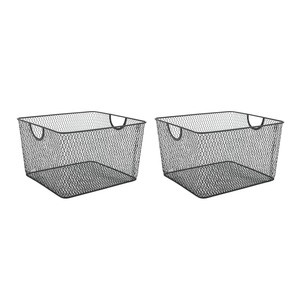 Panier de rangement en métal de style industriel, organisateur durable pour buanderie et placard - Product Image 5