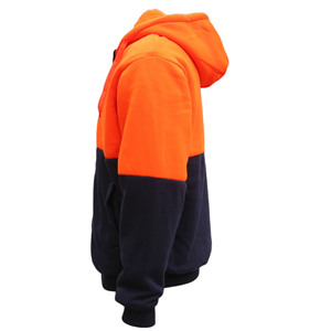 Mens Color Block <b>Sherpa</b> <b>Lined</b> Zip <b>Hoodie</b> Premium Cotton Fleece Eco-Friendly Boxy Fit Winter Warm Sweatshirt Soft Plush Inner - Product Image 4