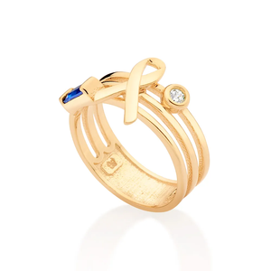 Anillo de Lazo Chapado en Oro Real de 18K para Mujer con Circonita Cúbica, Joyería Clásica de Compromiso - Product Image 2